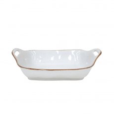 Sardegna White Rectangular Baker With Handle 40cm