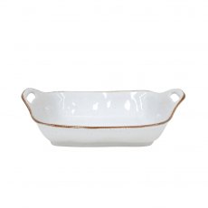 Sardegna White Rectangular Baker With Handle 40cm