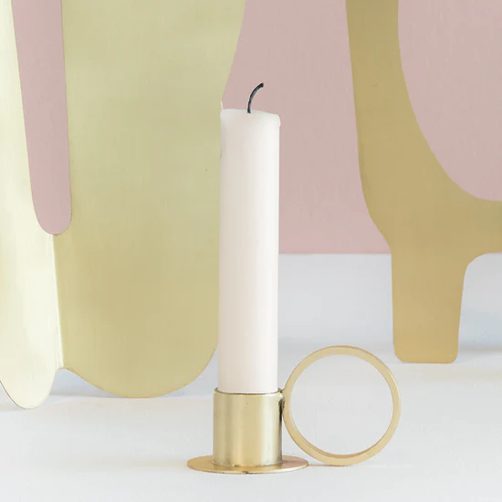 Urban Nature Culture Candle Holder Circle Gold