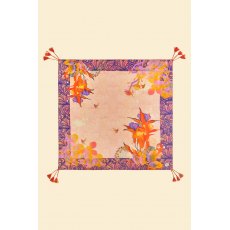 Powder Tropical Hummingbird Silk Scarf