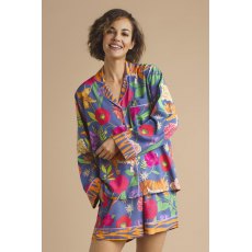 Powder Floral Tiger Face Supersoft Summer Pyjamas