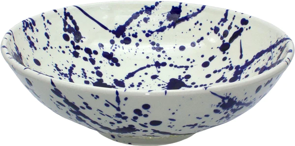 Ivanros Blue Splatter Serving Bowl