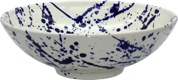 Ivanros Blue Splatter Serving Bowl