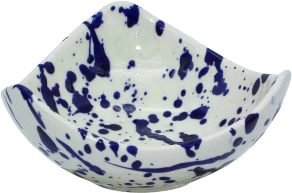 Ivanros Blue Splatter 3 Corners Bowl