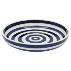 Cobalt Swirl Shallow Bowl