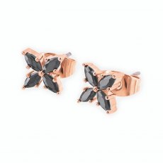 Tipperary Crystal Noir Diamond Stud Earrings