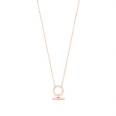 Tipperary Crystal Circle Bar Pendant Rose Gold