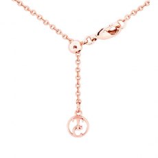 Tipperary Crystal Circle Bar Pendant Rose Gold