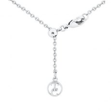 Tipperary Crystal Circle Bar Pendant Silver