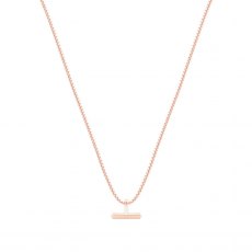 Tipperary Crystal T-Bar Pendant Rose Gold