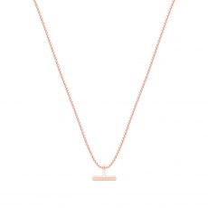 Tipperary Crystal T-Bar Pendant Rose Gold
