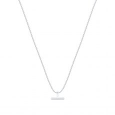 Tipperary Crystal T-Bar Pendant Silver