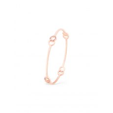 Tipperary Crystal Infinity Bangle Pink CZ Rose Gold