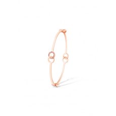 Tipperary Crystal Infinity Bangle Pink CZ Rose Gold