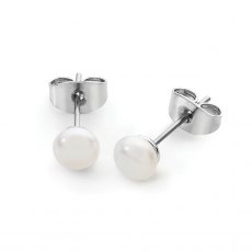 Tipperary Crystal Silver Small Pearl Studs