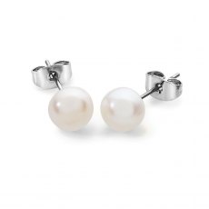 Tipperary Crystal Silver Medium Pearl Studs