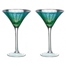 Artland Set of 2 Peacock Martinis