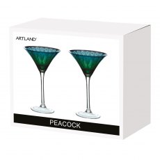 Artland Set of 2 Peacock Martinis