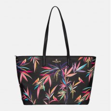 Sara Miller Black Bamboo Large Tote