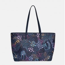 Sara Miller Midnight Leopard Large Tote