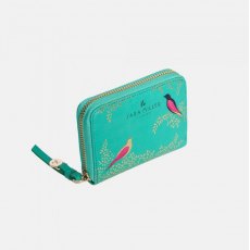 Sara Miller Green Birds Small Zip Purse