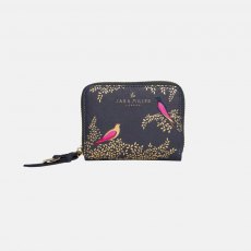 Sara Miller Smokey Blue Birds Small Zip Purse