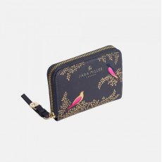 Sara Miller Smokey Blue Birds Small Zip Purse