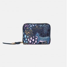 Sara Miller Midnight Leopard Small Zip Purse