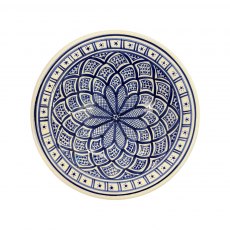 Chrysanthemum Blue & White Desert Dish Medium 20cm