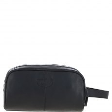 Ashwood Leather Wash Bag Black