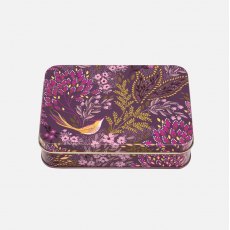 Sara Miller Plum Songbird Small Rectangular Tin