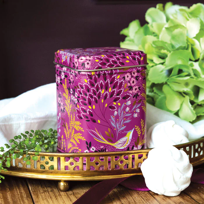 Sara Miller Haveli Mauve Songbird Mini Rectangular Tin