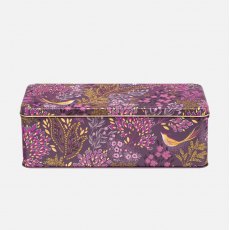 Sara Miller Plum Songbird Long Deep Rectangular Tin