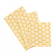 The Kitchen Pantry Pack of 3 Beeswax Wraps White Honeycomb