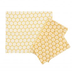 The Kitchen Pantry Pack of 3 Beeswax Wraps White Honeycomb