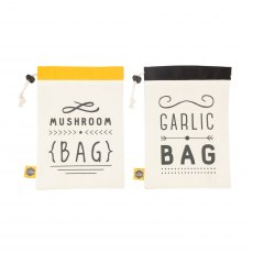 The Kitchen Pantry Pack of 2 Vegetable Sacks Mushroom/Garlic