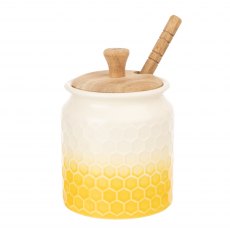 The Kitchen Pantry Honey Pot & Drizzler Yellow
