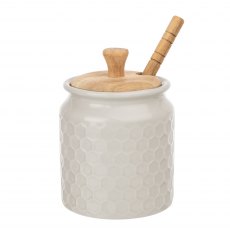 The Kitchen Pantry Honey Pot & Drizzler Grey