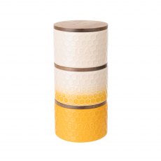 The Kitchen Pantry Set of 3 Stacking Storage Jars Yellow