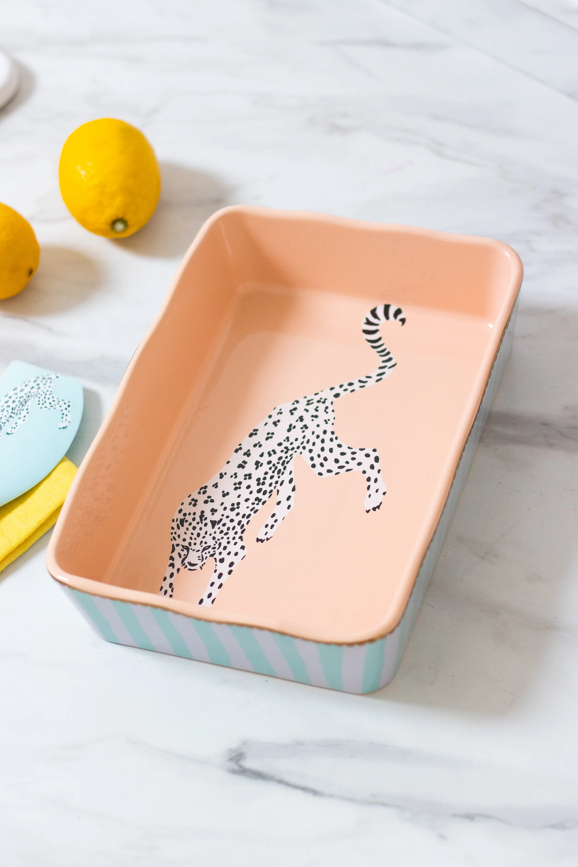 Yvonne Ellen Cheetah Small Rectangular Dish