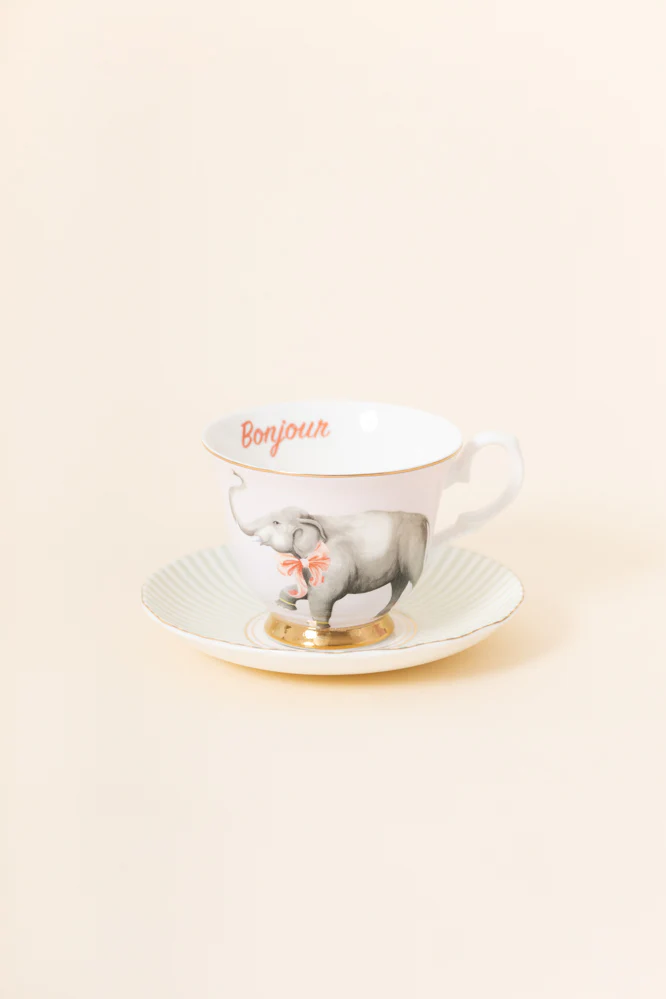 Yvonne Ellen Elephant Tea Cup & Saucer