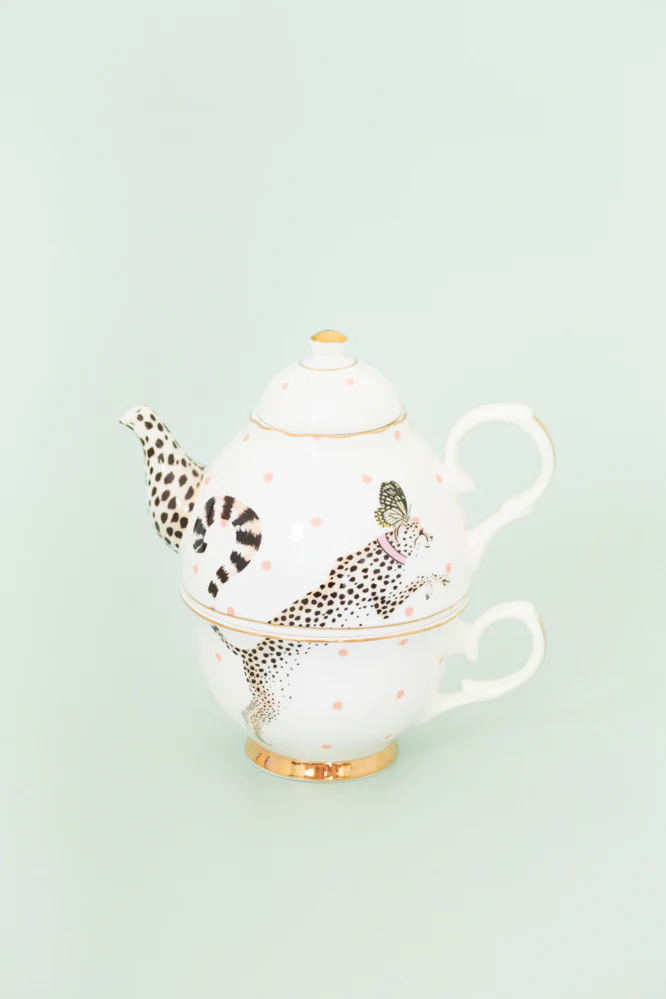 Yvonne Ellen Cheetah Tea For One Set