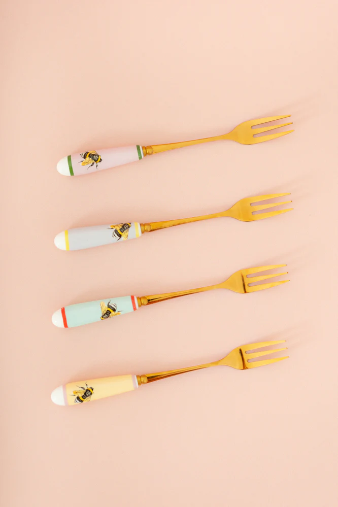 Yvonne Ellen Bee Cake Forks Set of 4