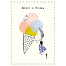 Call Me Frank Happy Birthday Ice Cream Greetings Card