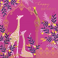 Sara Miller Happy Birthday Greetings Card - Giraffes
