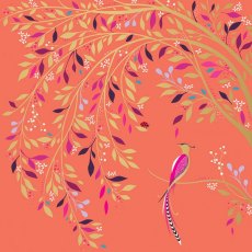 Sara Miller Greetings Card - Bird & Orange Foliage