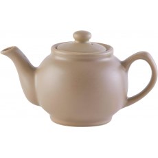 Matt Taupe 6 Cup Teapot