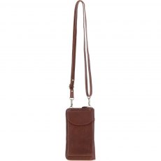 Ashwood Ladies Leather Phonebag/Purse Chestnut