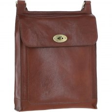 Ashwood Michigan Large Leather Flight Bag - Cognac
