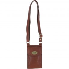 Ashwood Michigan Leather Crossbody Smart Phone Bag - Cognac